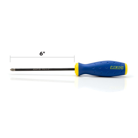 Estwing PH2 x 6" Philips Magnetic Diamond Tip Screwdriver with Ergonomic Handle 42447-06